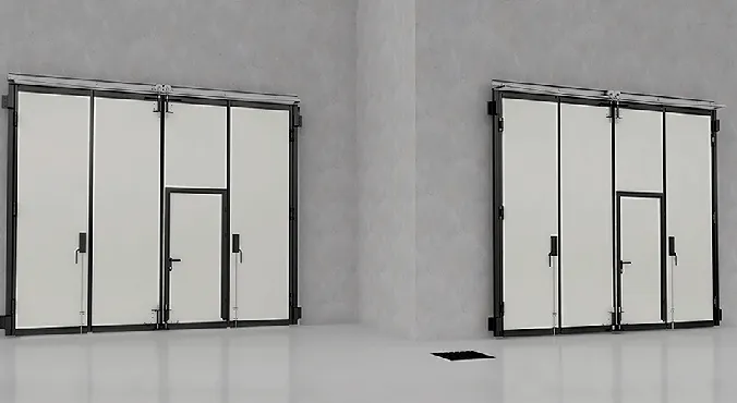 Ворота промышленные складчатые Техноград СК2