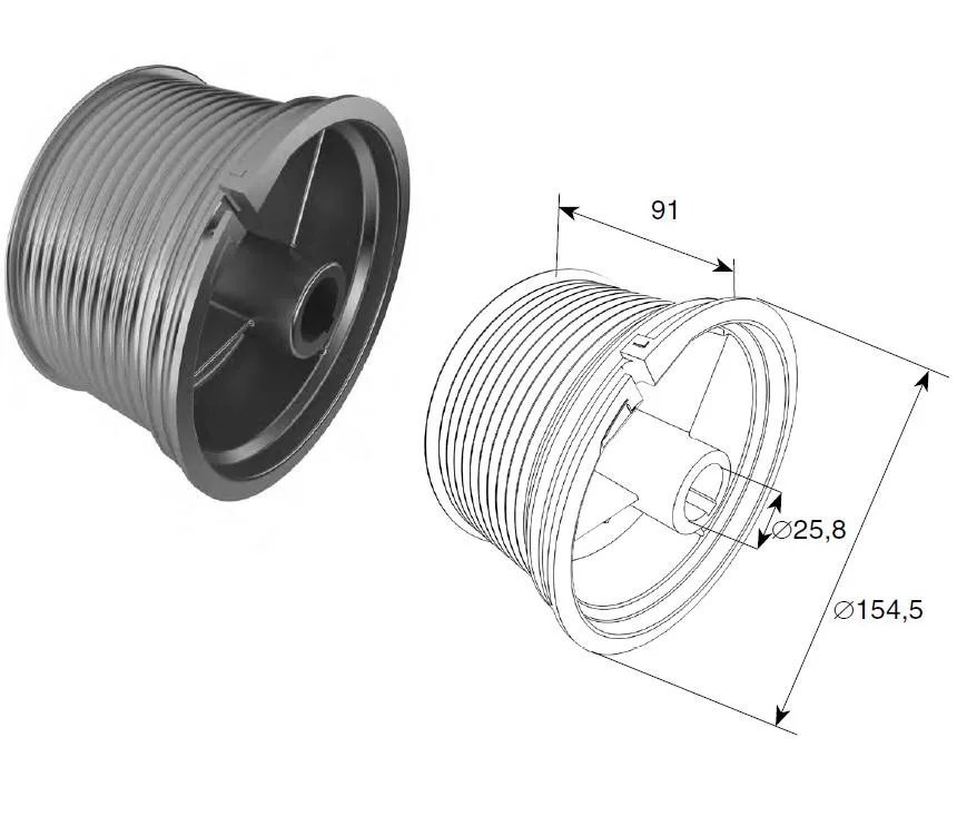 Барабан для стандартного подъема М 134 H=5500мм