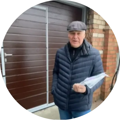 Установка секционных промышленных ворот ISD01 DoorHan