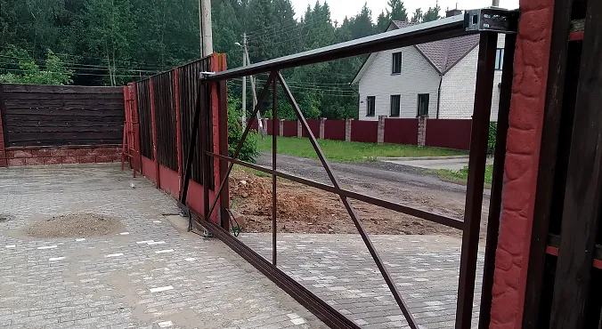 Каркас откатных ворот на проезд до 4 метров