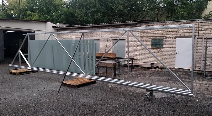 Каркас откатных ворот на проезд до 7 метров