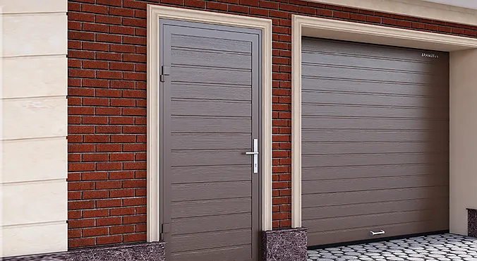 Подъемно-секционные ворота гаражные DoorHan RSD01 автоматические