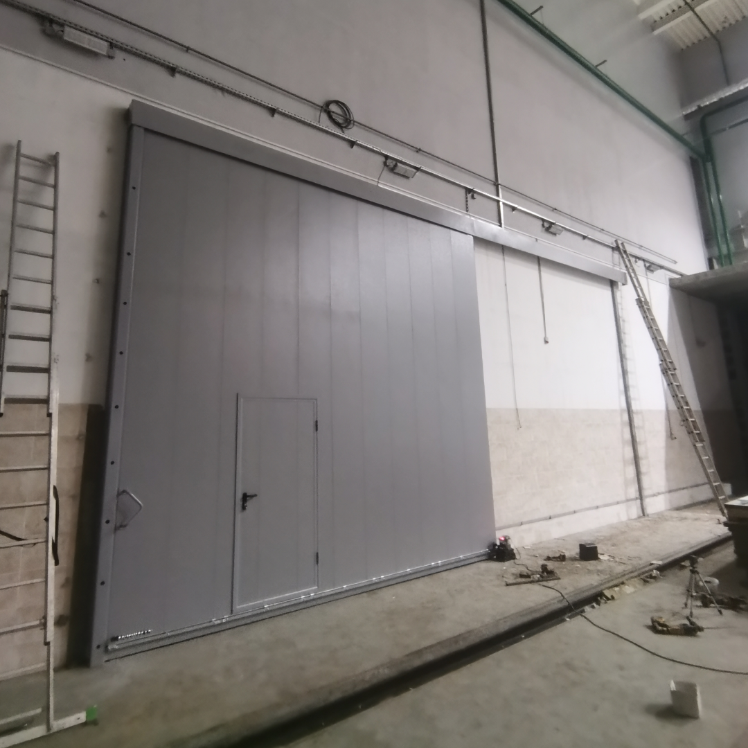 Ворота откатные противопожарные El60 5000х5000