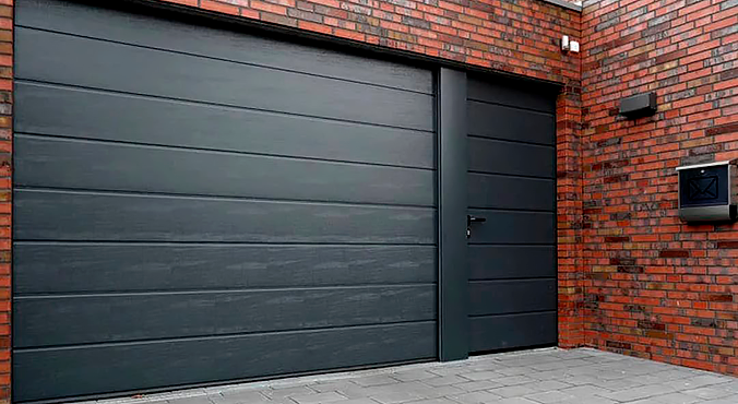 Секционные ворота для гаража DoorHan RSD01 антрацит RAL7016