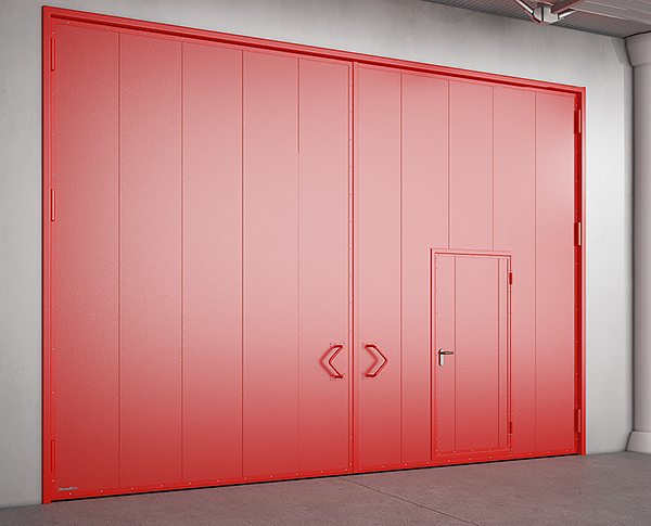 Противопожарные распашные ворота