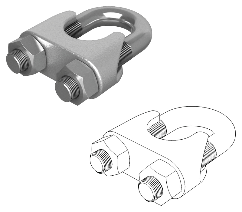 Зажим для троса 6 мм (DIN 741)