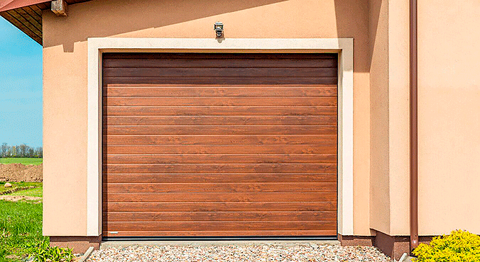 Гаражные подъемные ворота DoorHan RSD02 золотой дуб