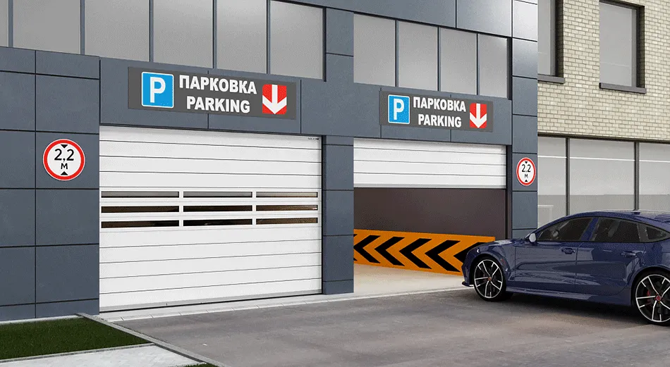 Промышленные скоростные ворота DoorHan ISD01-Parking белые